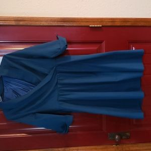 Dark Green Collared Dress